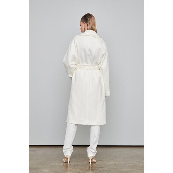 Atoir Addicted To Love Pearl Coat in Cloud Large New Womens Trench Jacket - Picture 14 of 16